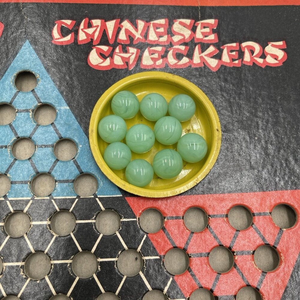 Vintage Baldwin Mfg Man-Dar-In Chinese Checkers Marble Board Game 1940's USA VTG - Picture 11 of 16